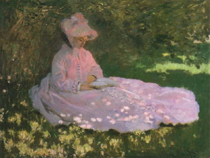 Claude Monet A Woman in a Garden,Spring time China oil painting art